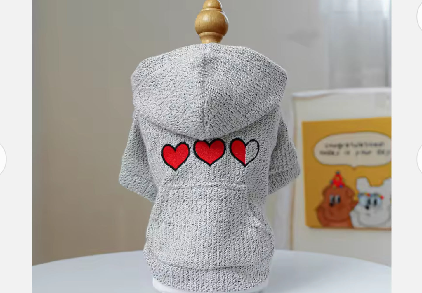 Chihuahua Heart Pattern Sweater