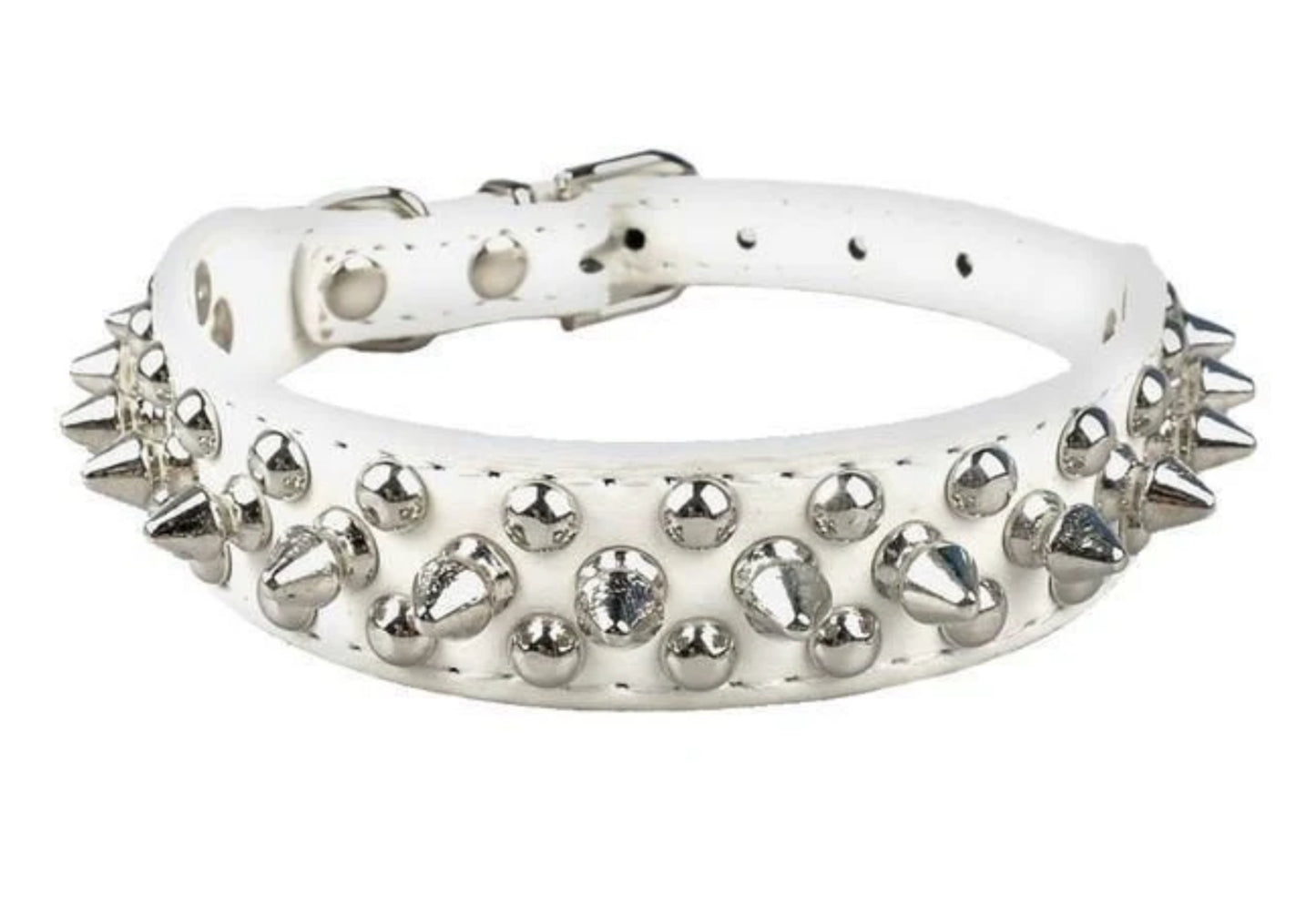 Spiked Leather Chihuahua Collar