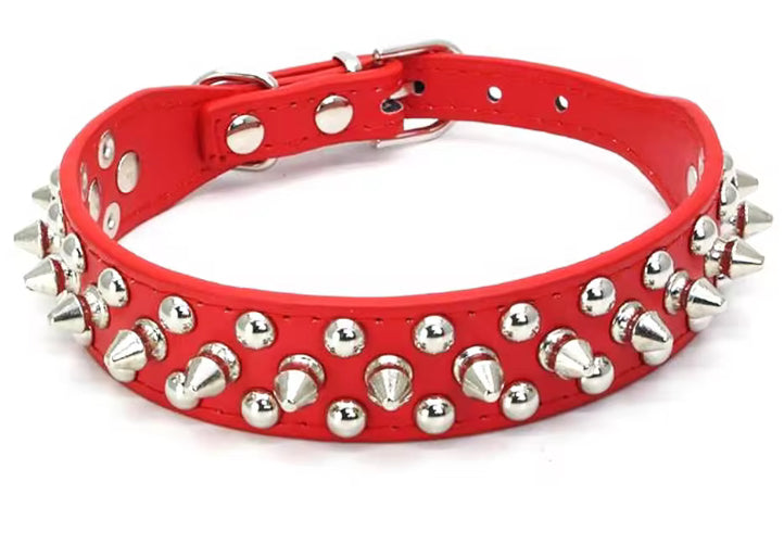 Spiked Leather Chihuahua Collar