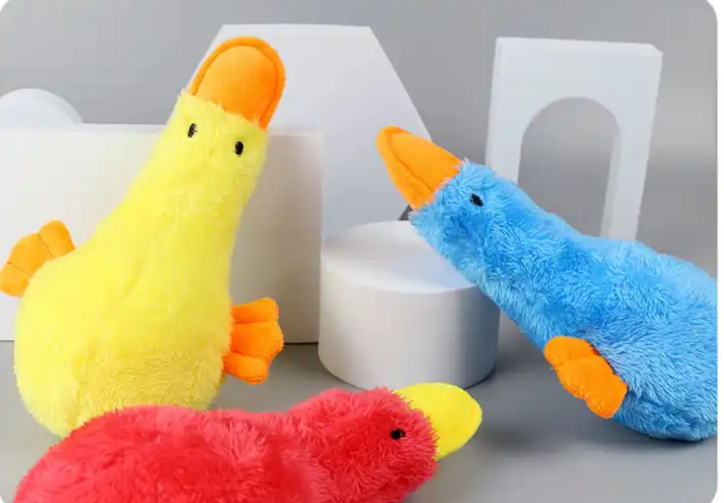Duck Plush Squeak Dog Toy