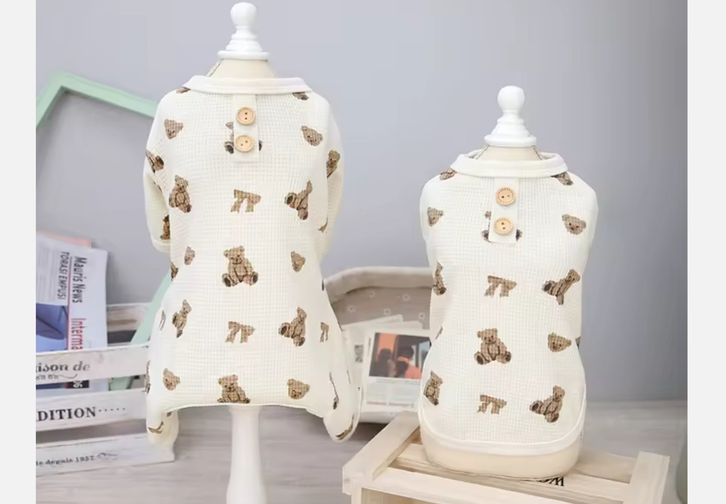 Cute Chihuahua Bear Pattern Pyjamas