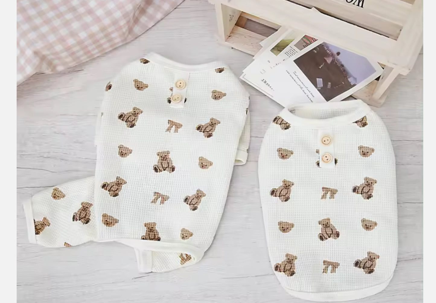 Cute Chihuahua Bear Pattern Pyjamas